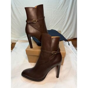 Ralph Lauren Purple Label Nellie Booties NWB Brown EU39 Calf Leather
